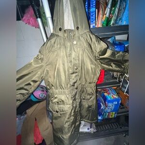 Girls' SO Brand Olive Green Hooded Anorak Jacket  S-10-12Large Youth’s NeverWorn